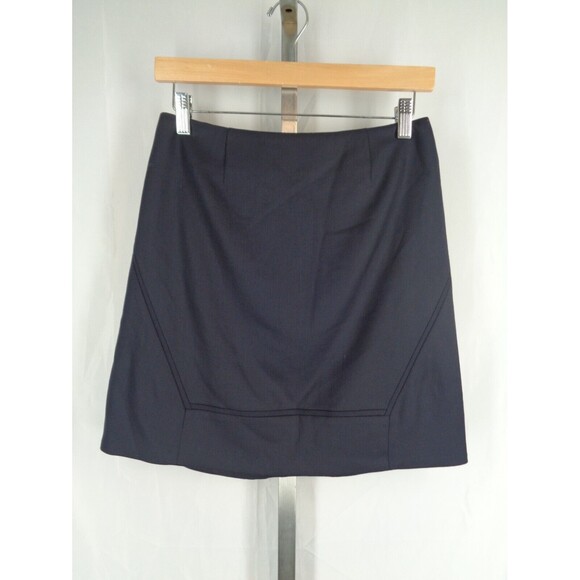 Tory Burch Wool Skirt Size 0 Blue Thea A-Line New
